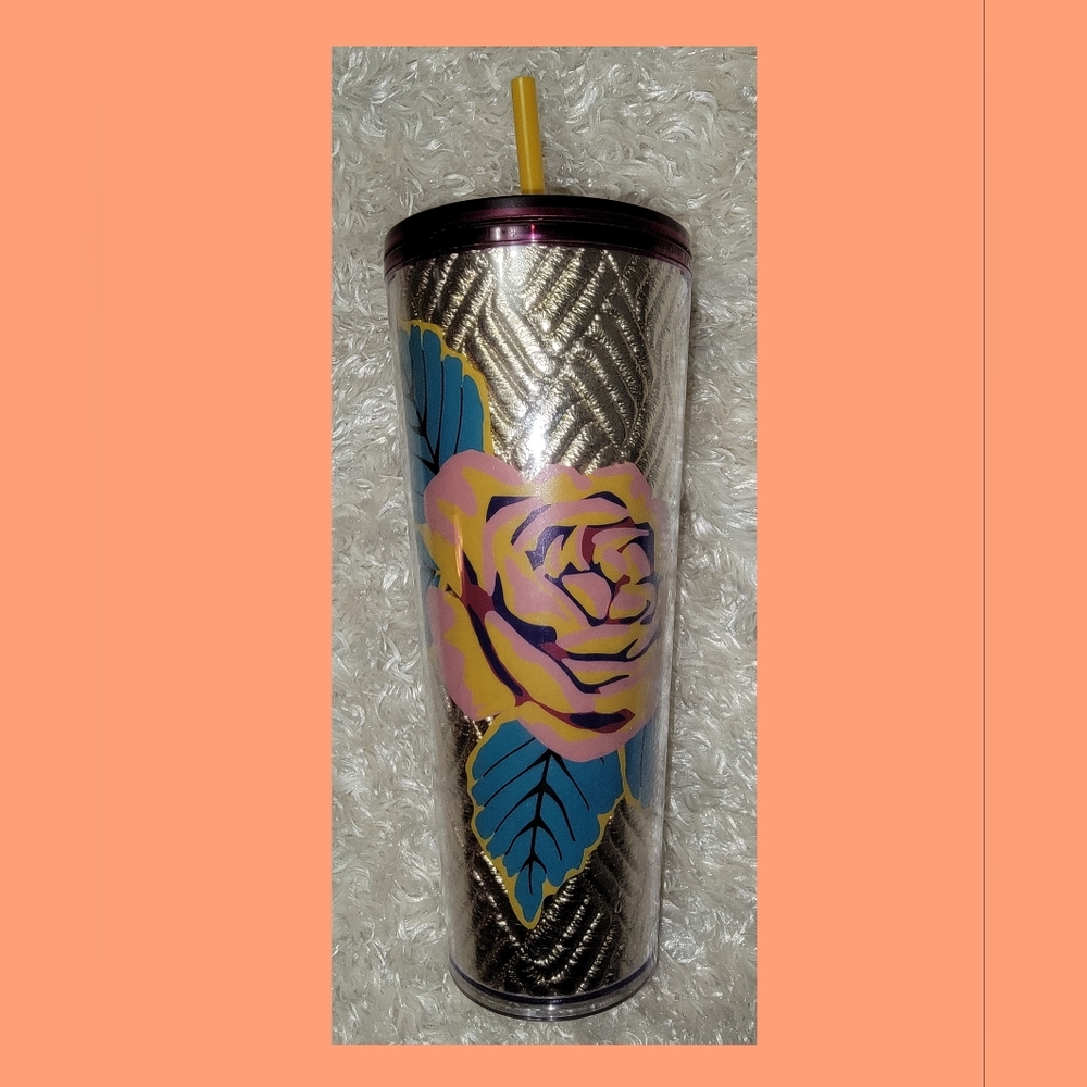 Starbucks Quilted Rose Tumbler